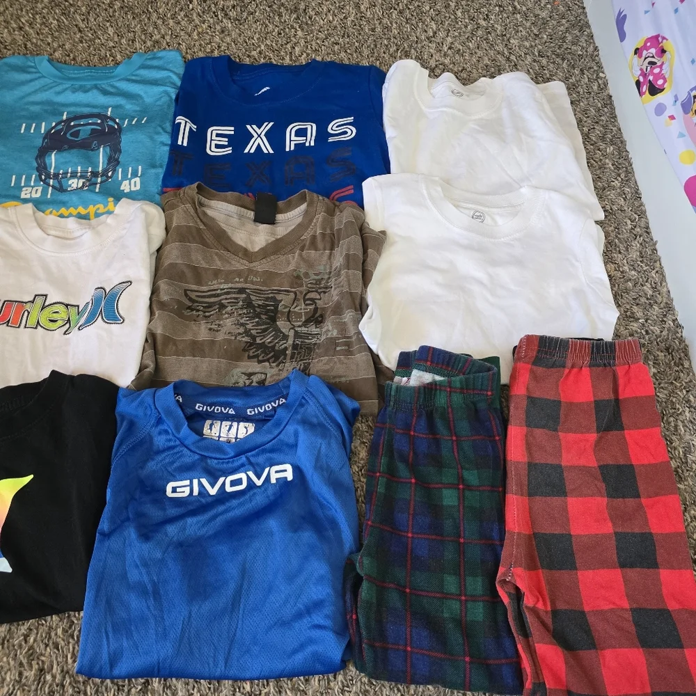 Boys Hurley Polo Texas Champion First Wave Clothes Bundle 5-8y